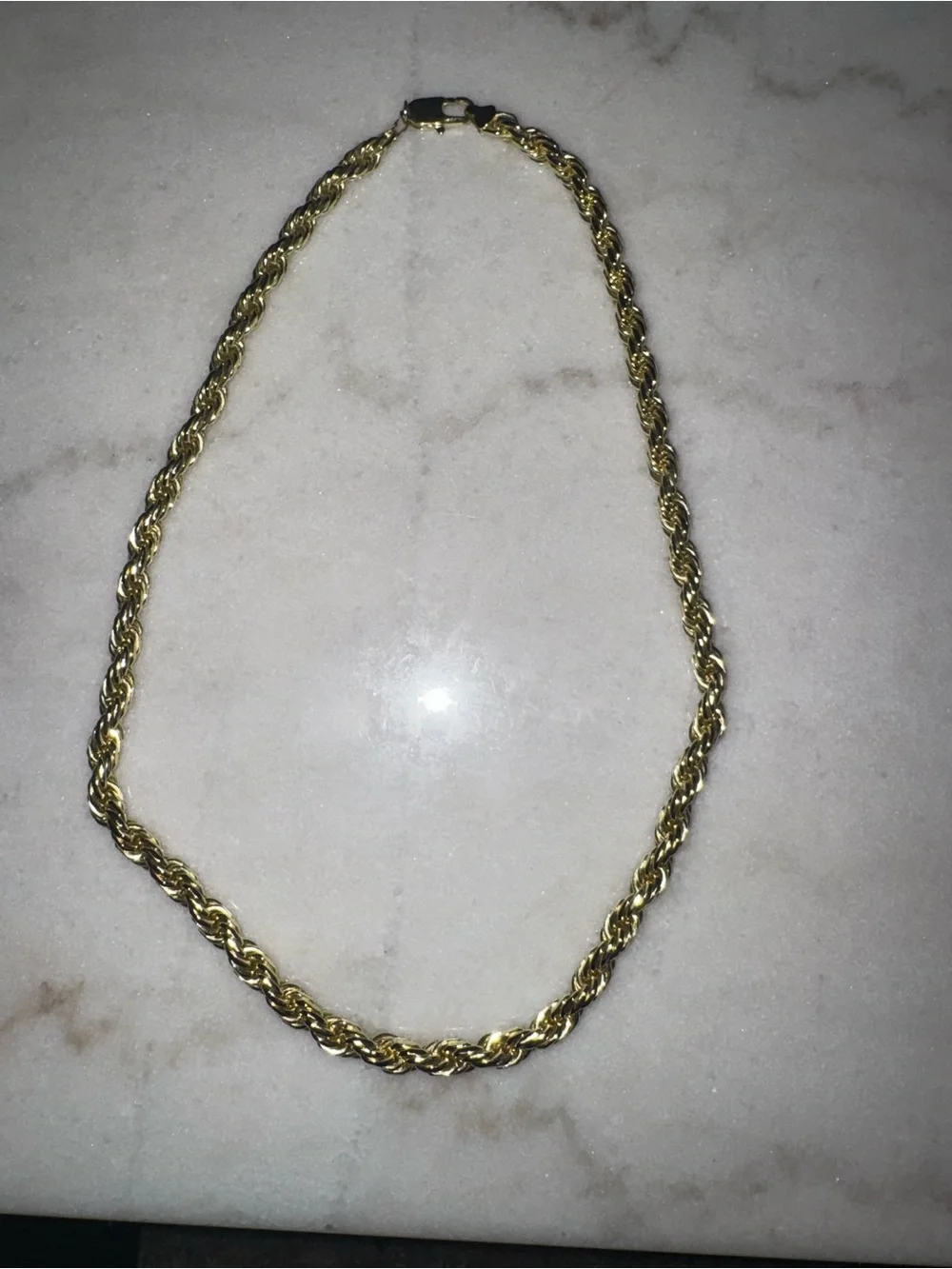 Classic Gold Rope Chain Necklace - Men Jewelry